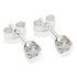 Sterling Silver White Cubic Zirconia Stud Earrings - 4MM