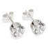 Sterling Silver White Cubic Zirconia Stud Earrings7mm.