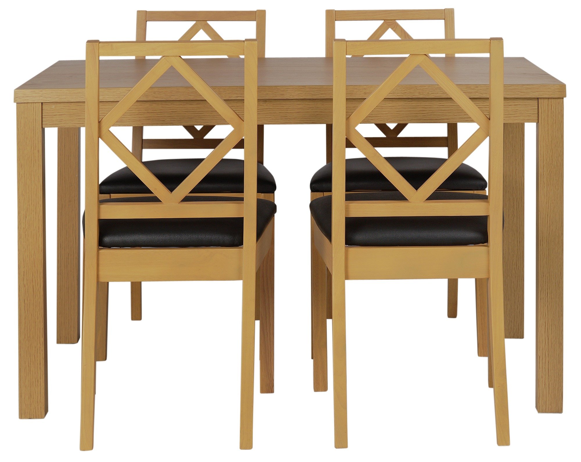 Buy Habitat Dining Set-Lance Table and 4 Jerry Chairs-Oak/White at