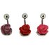 Link Up Stainless Steel Purple/Red/Pink Rose Belly Bars3.
