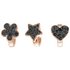 Link Up Rose Gold Plated Flower Star Heart CharmsSet of 3
