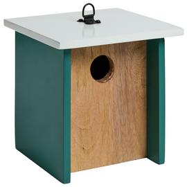 Home Mango Wood Bird House - Teal