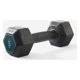 Decathlon HEX Weight Training Dumbbell 1x 5Kg