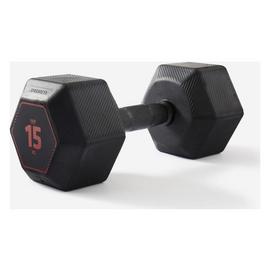 Decathlon HEX Weight Training Dumbbell 1x 15Kg