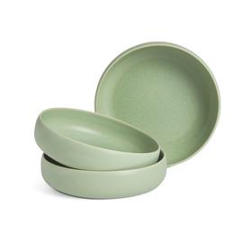 Habitat 4 Piece Reactive Stoneware Pasta Bowls - Green