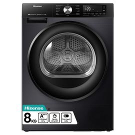 Hisense DH3S802BB3 8KG Heat Pump Tumble Dryer - Black