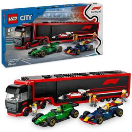 LEGO City F1 Truck with RB20 & AMR24 F1 Cars Playset 60445