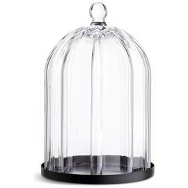 Habitat Ribbed Glass Cloche - Clear