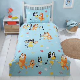 Bluey Celebrate Cotton Blue & White Kids Bedding Set- Single