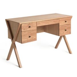 Habitat Harlene 5 Drawer Office Desk - Natural
