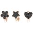 Link Up Rose Gold Plated Flower Heart Star CharmsSet of 3