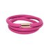 Link Up 3 Row Pink Leather Cord Bracelet.
