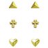 Link Up GP S.Silver Pyramid, Heart, Cross EarringsSet of 3.