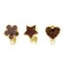 Link Up Gold Plated Flower, Star and Heart CharmsSet of 3