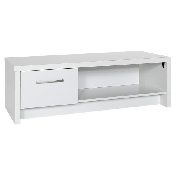 Buy Collection Venice 1 Drawer Coffee Table and TV Unit White at