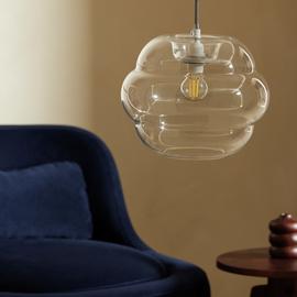 Amber Glass Easy Fit Lampshade - 25cm