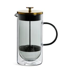 Habitat Smoked Glass 8 Cup 1000ml Cafetiere - Grey
