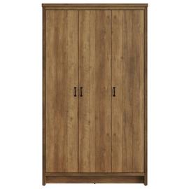 GFW Boston 3 Door Wardrobe - Knotty Oak