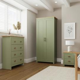 GFW Lancaster 3 Piece 2 Door Wardrobe Set - Sage