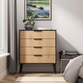 Livara Bergen 4 Drawer Chest - Black