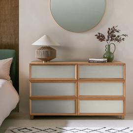 Habitat Weston 6 Drawer Chest - Grey & Oak