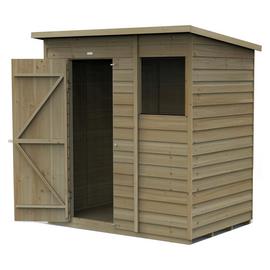 Forest 4Life Overlap 1 Window Pent Shed - 6 x 4ft