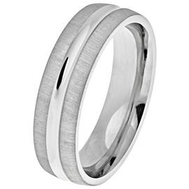 Revere Sterling Silver Matte Groove Wedding Ring - 6mm