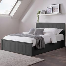 Julian Bowen Maine Kingsize End Lift Ottoman Bed- Anthracite