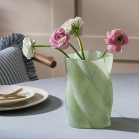 Habitat Twisted Glass Vase - Green