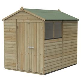 Forest Beckwood Shiplap 2 Windows Apex Shed - 8 x 6ft