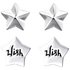 Link Up Sterling Silver Wish on a Star Earrings - Set of 2