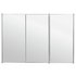 HOME 3 Door Mirrored Bathroom Cabinet - Stainless Steel