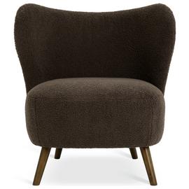 Habitat Cory Boucle Accent Chair - Brown