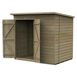 Forest Beckwood Shiplap Windowless Pent Shed - 7 x 5ft