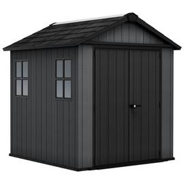 Keter Newton Plus Apex Outdoor Storage Shed 7.5x7ft - Grey