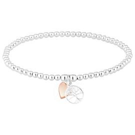 Simply Silver Sterling 925 Mini Tree And Heart Bracelet