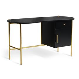 Habitat Jelly Bean 1 Drawer Office Desk - Black