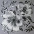 Arthouse Dark Intense Silver Floral Canvas Wall Art