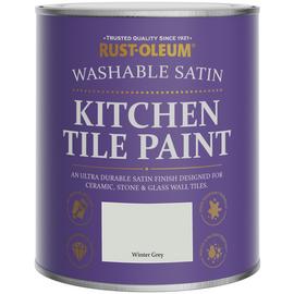 Rust-Oleum Kitchen Tile Satin Paint 750ml - Winter Grey