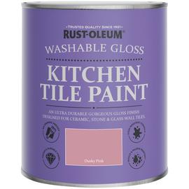 Rust-Oleum Kitchen Tile Gloss Paint 750ml - Dusky Pink