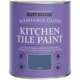 Rust-Oleum Kitchen Tile Gloss Paint 750ml - Ink Blue