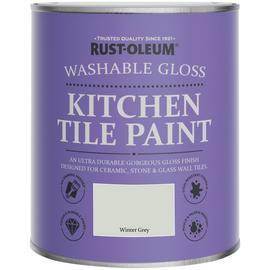 Rust-Oleum Kitchen Tile Gloss Paint 750ml - Winter Grey