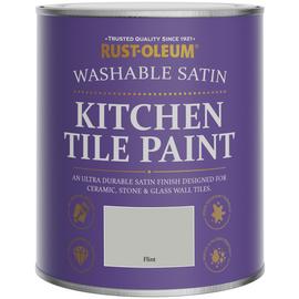 Rust-Oleum Kitchen Tile Satin Paint 750ml - Flint