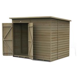 Forest 4Life Overlap Windowless Pent Shed - 8 x 6ft
