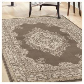 Homemaker Bukhura Traditional Taupe Cut Pile Rug - 290x200cm
