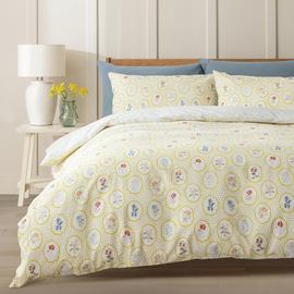 Argos Home Floral Woodblock Yellow Bedding Set