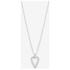 Simply Silver Sterling 925 Cubic Zirconia Heart Pendant