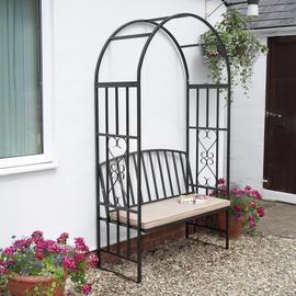 Greenhurst Huntingdon 2 Seater Metal Garden Arch Bench