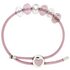 Miss Glitter S.Silver Kids Heart Clasp Made Up Pink Bracelet