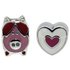 Miss Glitter S.Silver Kids Pink Piggy and Heart Charms2.